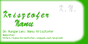 krisztofer nanu business card